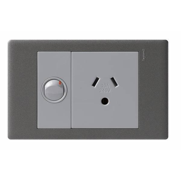 Legrand Excel Life Single Power Point Outlet With Round Earth, Available in 2 Colours