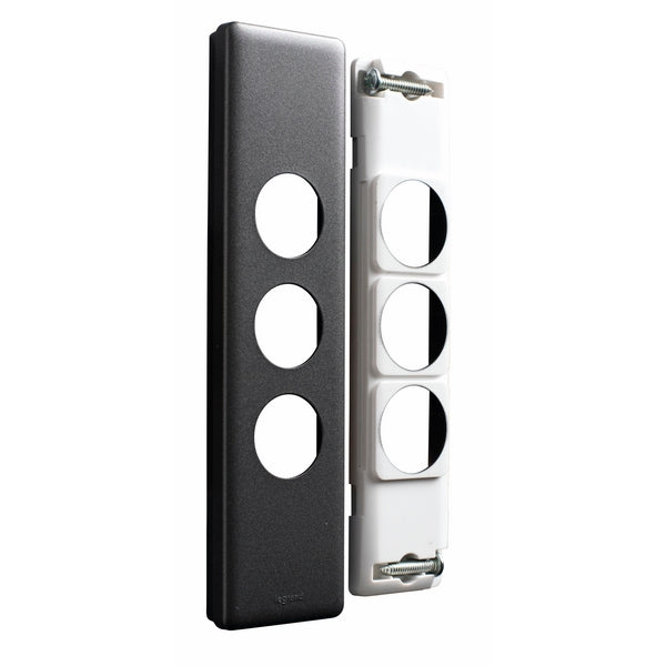 Legrand Excel Life 3 Gang Architrave Grid And Plate Assembly, Available In 3 Colours