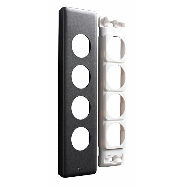 Legrand Excel Life 4 Gang Architrave Grid And Plate Assembly, Available In 3 Colours