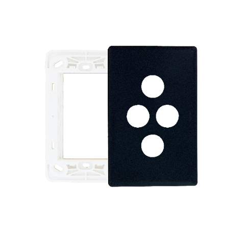 HPM Excel Life Netatmo Smart 3 Gang Grid & Plate For Clipin Wireless Blind Or Master Switch