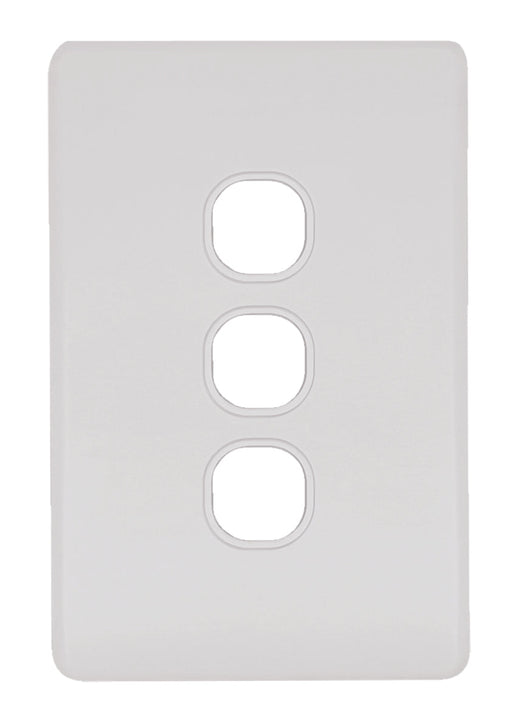 Flat Cat Slimline 3 Gang Grid And Plate Assembly