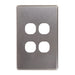 Flat Cat Switch Plate Vertical (4 Gang)