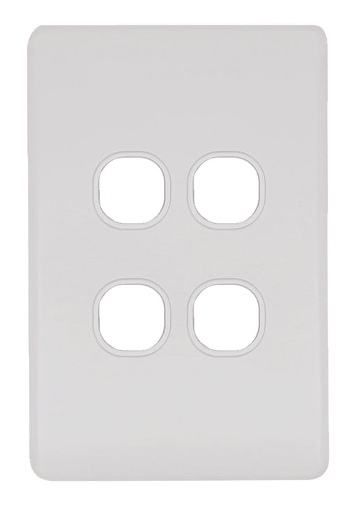 Flat Cat Slimline 4 Gang Grid And Plate Assembly