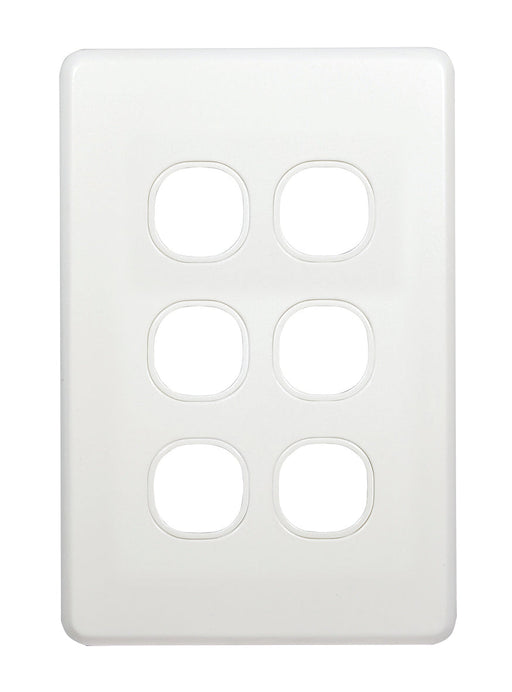 Flat Cat Slimline 6 Gang Grid And Plate Assembly