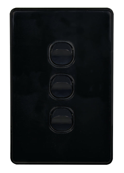 Flat Cat Slimline 3 Gang Complete Switch