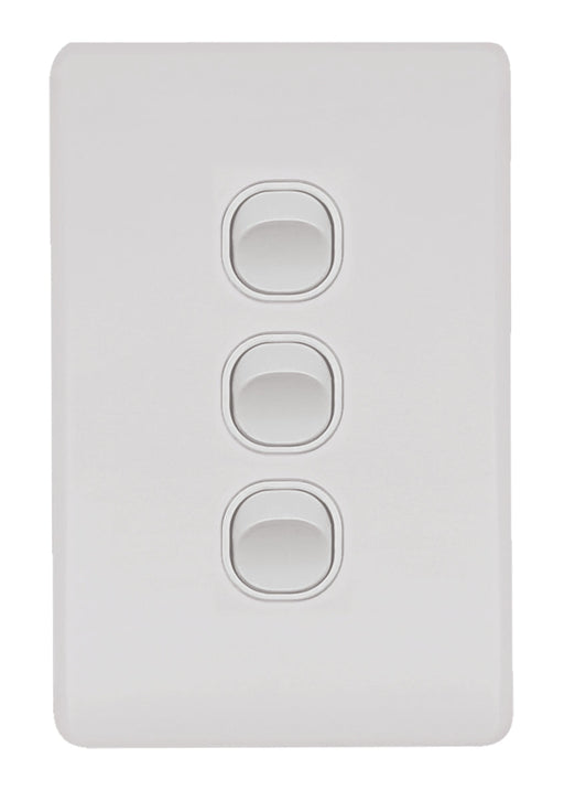 Flat Cat Slimline 3 Gang Complete Switch