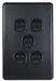 Flat Cat Slimline 5 Gang Complete Switch