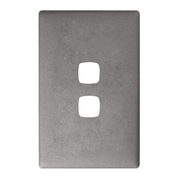 HPM Linea 2 Gang Switch - Cover Plate Only, Variety of Finishes