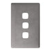 HPM Linea 3 Gang Switch - Cover Plate Only, Variety of Finishes