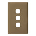 HPM Linea 3 Gang Switch - Cover Plate Only, Variety of Finishes