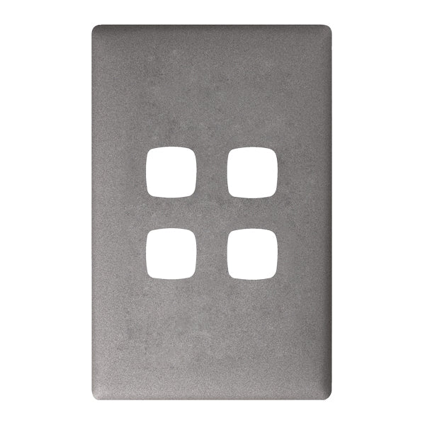 HPM Linea 4 Gang Switch - Cover Plate Only, Variety of Finishes