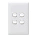 HPM Linea 4 Gang Flush Switch