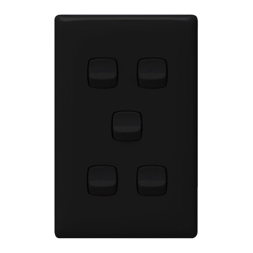 HPM Linea 5 Gang Flush Switch