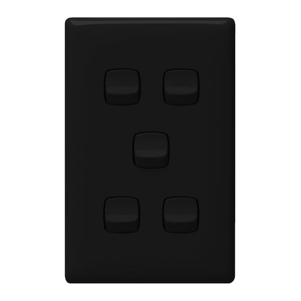 HPM Linea 5 Gang Flush Switch