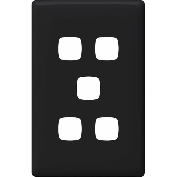 HPM Linea 5 Gang Switch - Cover Plate Only,Variety of Finishes
