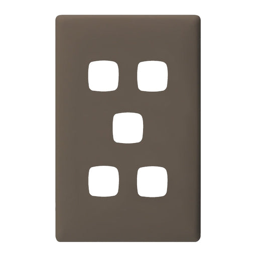 HPM Linea 5 Gang Switch - Cover Plate Only,Variety of Finishes