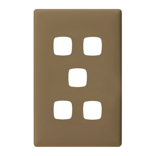 HPM Linea 5 Gang Switch - Cover Plate Only,Variety of Finishes