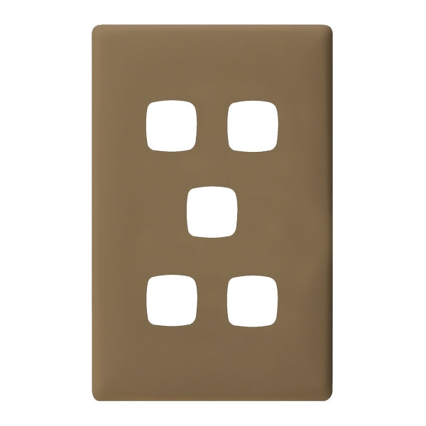 HPM Linea 5 Gang Switch - Cover Plate Only,Variety of Finishes