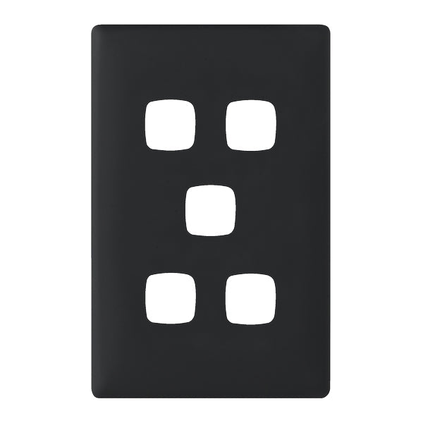 HPM Linea 5 Gang Switch - Cover Plate Only,Variety of Finishes