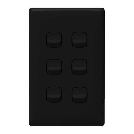 HPM Linea 6 Gang Flush Switch