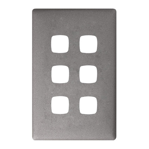 HPM Linea 6 Gang Switch - Cover Plate Only, Variety of Finishes