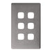 HPM Linea 6 Gang Switch - Cover Plate Only, Variety of Finishes
