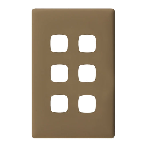 HPM Linea 6 Gang Switch - Cover Plate Only, Variety of Finishes