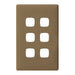 HPM Linea 6 Gang Switch - Cover Plate Only, Variety of Finishes