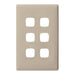 HPM Linea 6 Gang Switch - Cover Plate Only, Variety of Finishes
