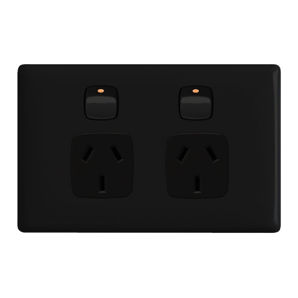 HPM Linea Double Power Point Outlet 10a