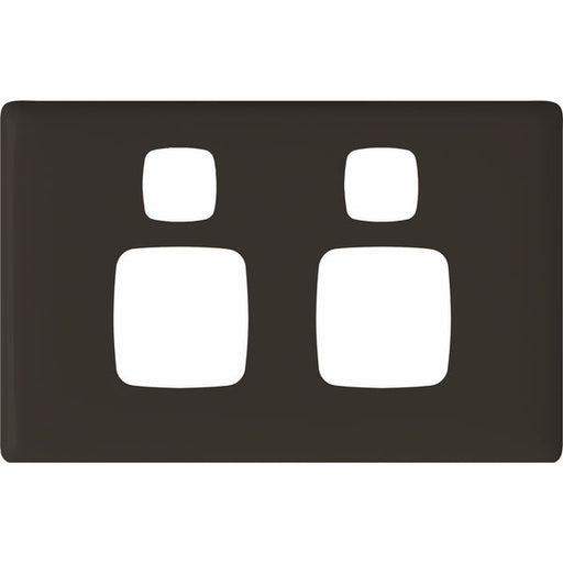 HPM Linea Double Switch Socket - Cover Plate Only, Variety of Finishes