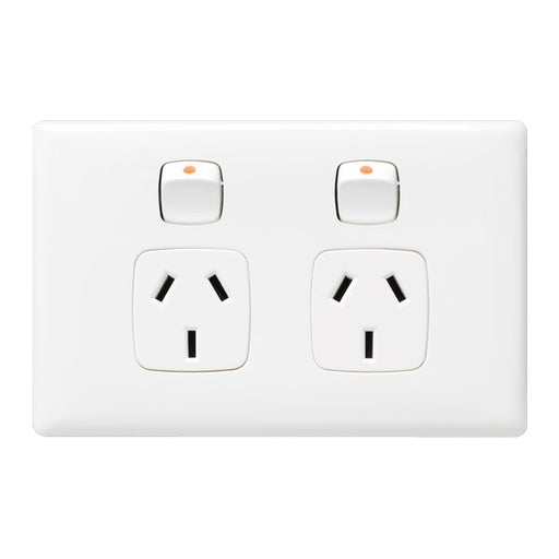 HPM Linea Double Power Point Outlet 10a