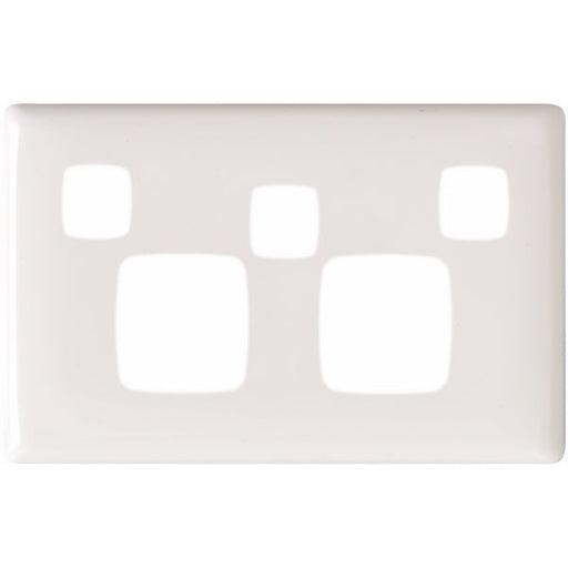 HPM Linea Double Switch Socket With Extra Switch - Cover Plate Only, Variety of Finishes