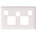 HPM Linea Double Switch Socket With Extra Switch - Cover Plate Only, Variety of Finishes