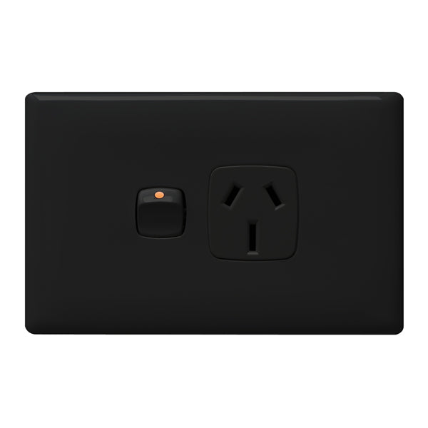 HPM Linea Single Power Point Outlet 15a