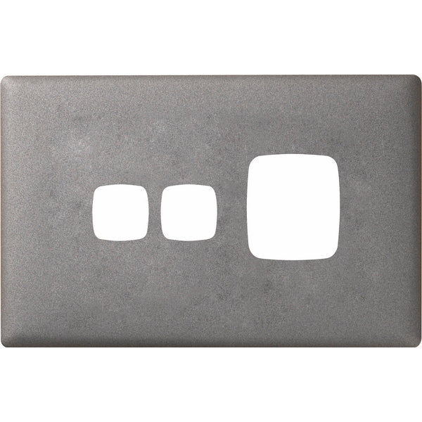 HPM Linea Single Switch Socket With Extra Switch - Cover Plate Only, Variety of Finishes