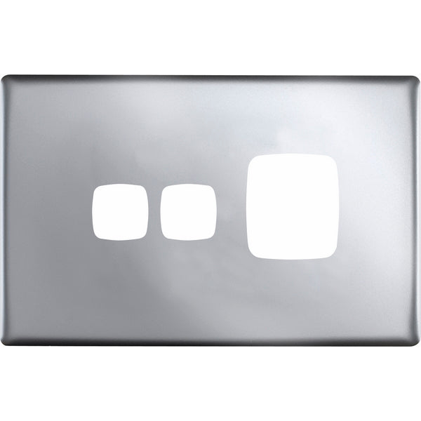 HPM Linea Single Switch Socket With Extra Switch - Cover Plate Only, Variety of Finishes