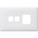 HPM Linea Single Switch Socket With Extra Switch - Cover Plate Only, Variety of Finishes