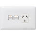 HPM Linea Single Power Point Outlet 10a With Extra Switch