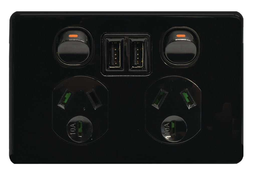 Puma Fully Integrated Dual USB Charger Power Point