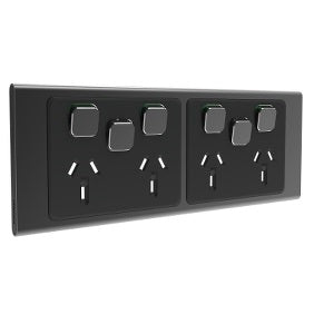 clipsal iconic essence quad powerpoint with extra switches cover only 1