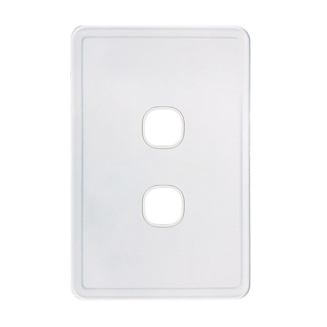 Trader Senoa Simple 2 Gang Switch Plate