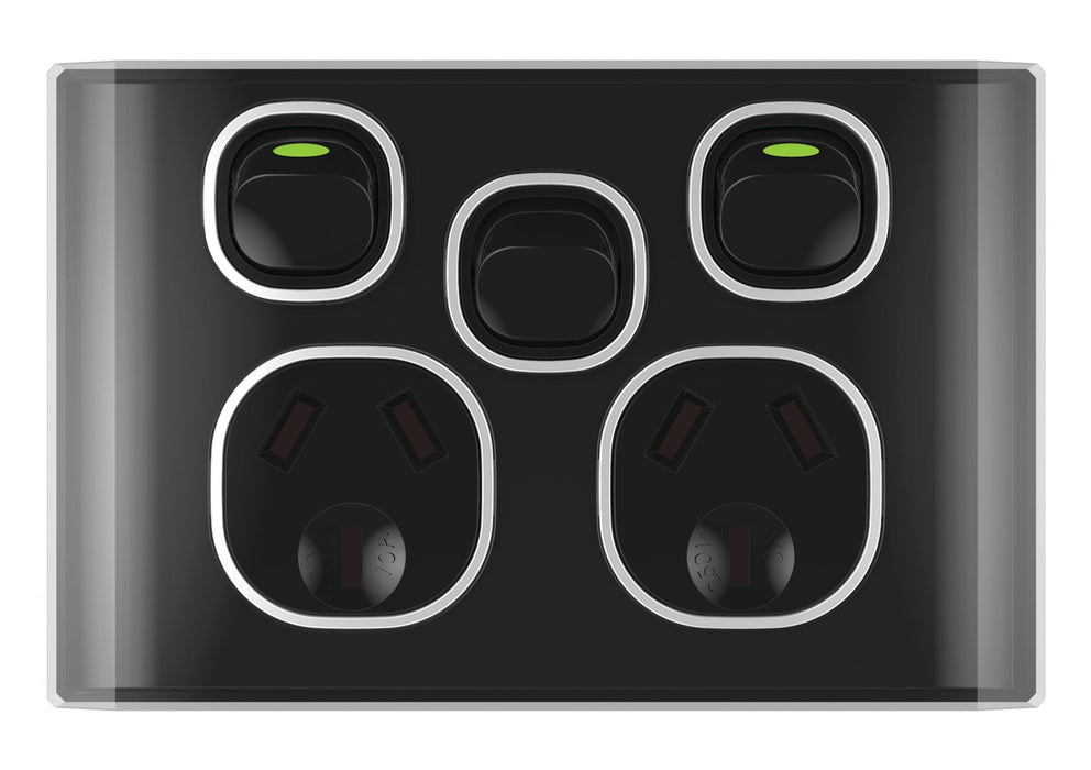 Snow Leopard Double Power Point With Extra Switch