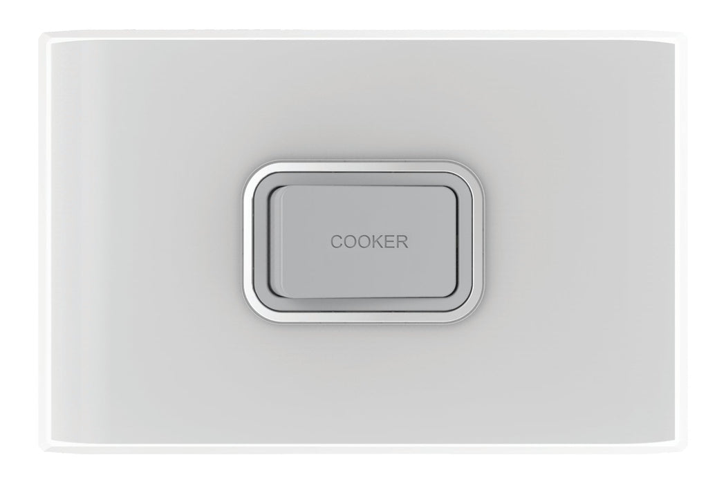 Snow Leopard 1 Gang 45a Horizontal Double Pole Cooker Switch