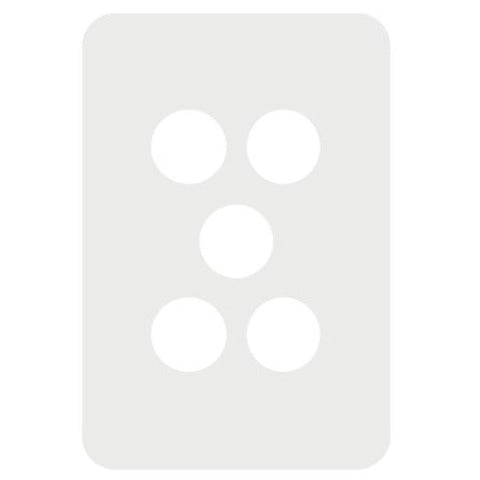 Hager Allure 5 Gang Cover Plate
