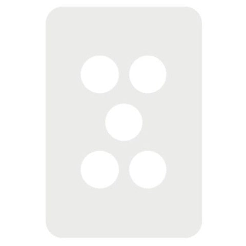 Hager Allure 5 Gang Cover Plate