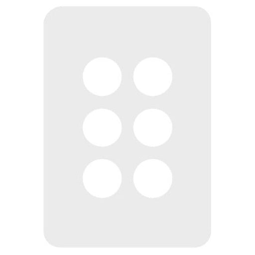 Hager Allure 6 Gang Cover Plate