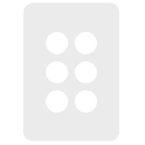 Hager Allure 6 Gang Cover Plate