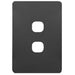 Hager Allure 2 Gang Hybrid Switch Plate
