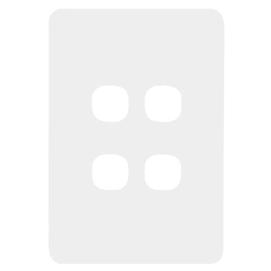 Hager Allure 4 Gang Hybrid Switch Plate